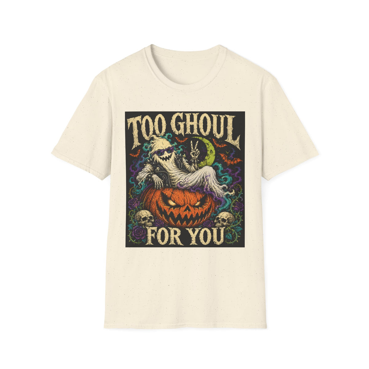 Too Ghoul For You T-Shirt — Retro Halloween Ghost Pumpkin Tee