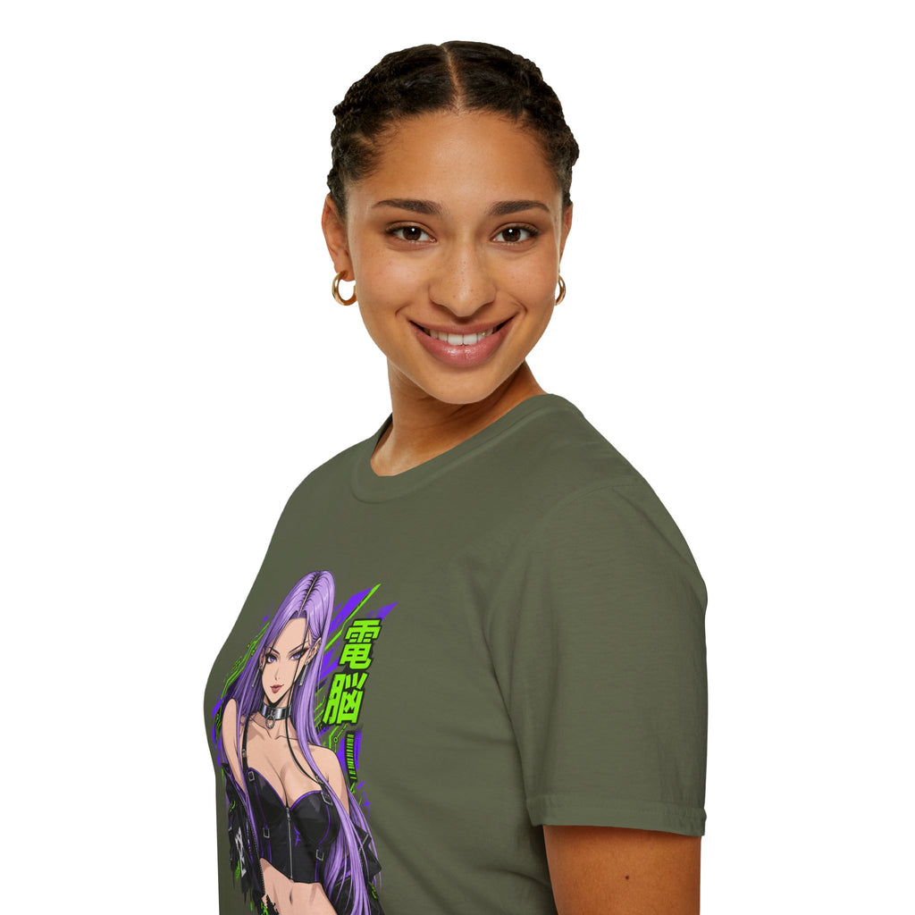 Violet | Anime Cyber Sexy Pin Up Girl T-Shirt
