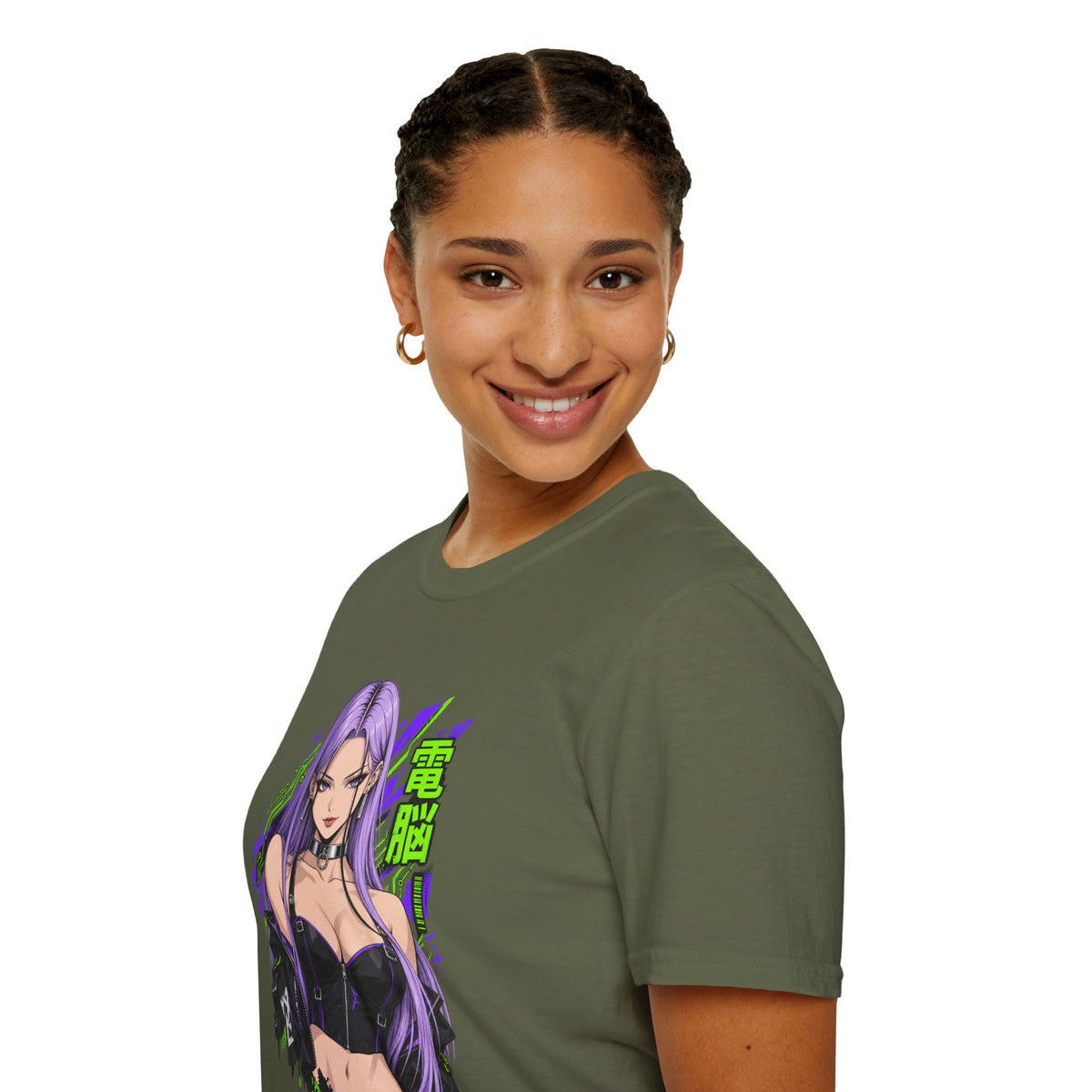 Violet | Anime Cyber Sexy Pin Up Girl T-Shirt