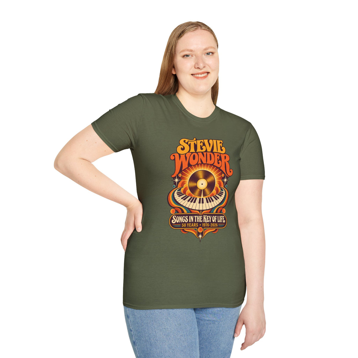 Stevie Wonder Retro Vinyl Tee - Songs In The Key Of Life Graphic T-Shirt