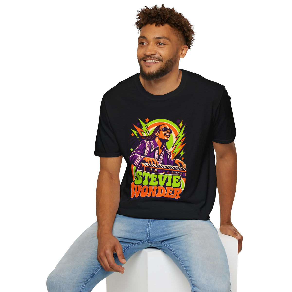 Retro Music Legend Stevie Wonder Graphic Tee