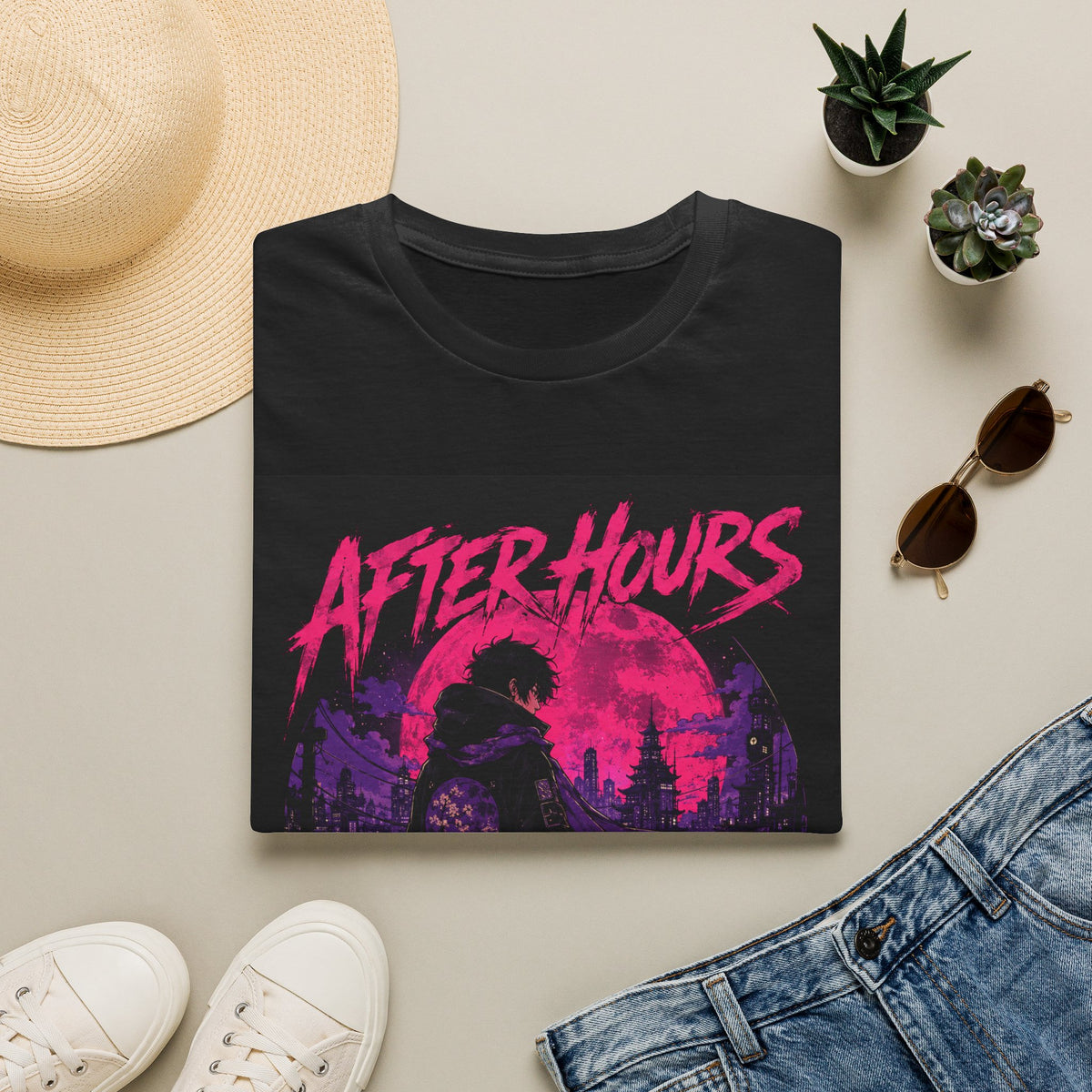 After Hours Graphic T-Shirt — Neon Night City Retro Tee