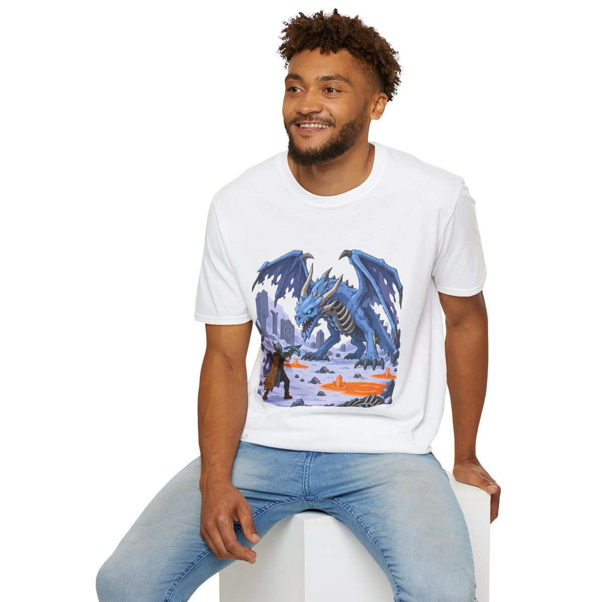 Vorkath Blue Ice Dragon T-Shirt - Fantasy Dragon Graphic Tee
