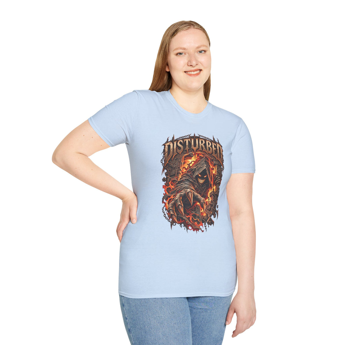 Disturbed | The Guy | Flaming Heavy Metal Band T-Shirt