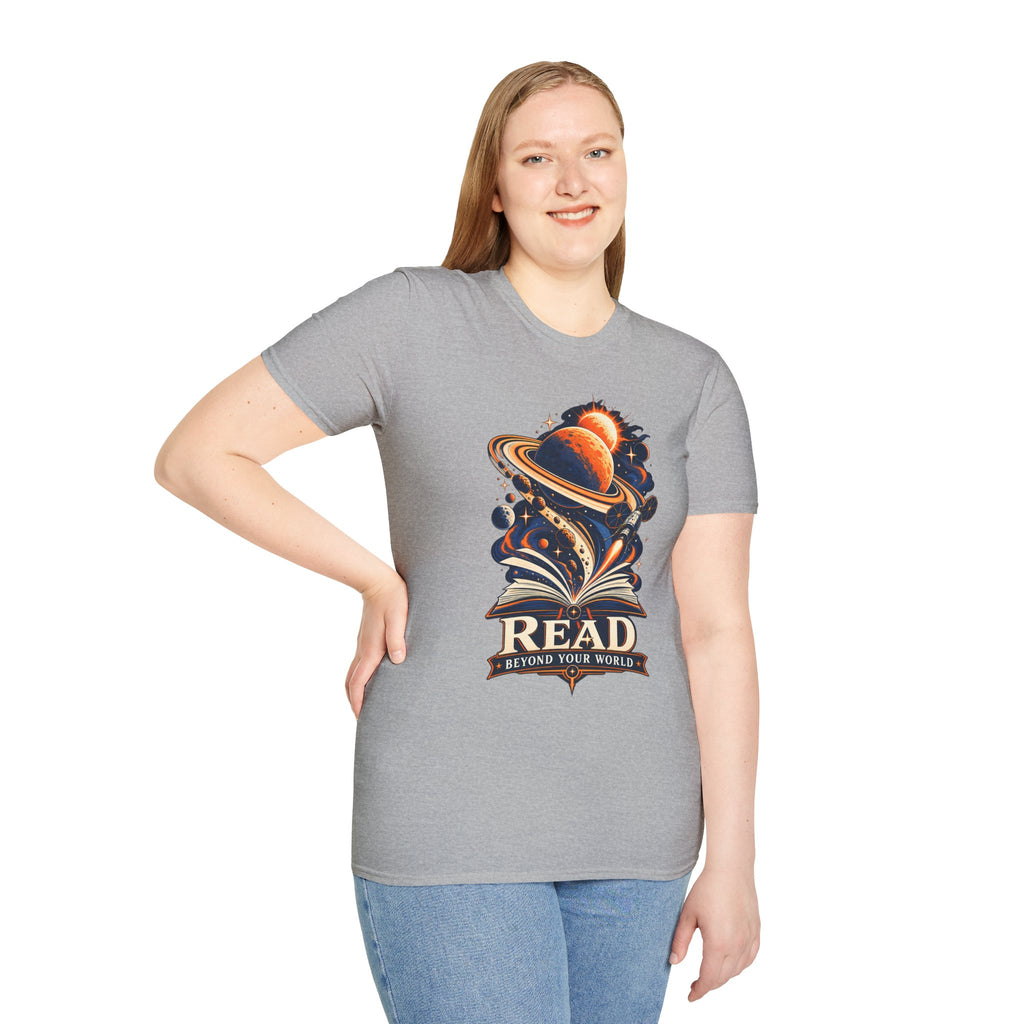 Read Beyond Your World | Book and Space Lovers T-Shirt | Project Hail Mary Inspired