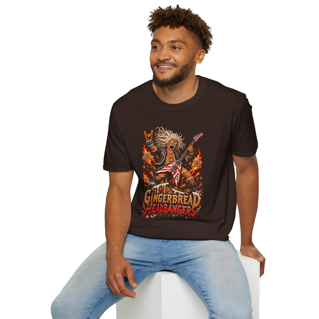 Gingerbread Headbangers | Christmas Funny Rock T-Shirt