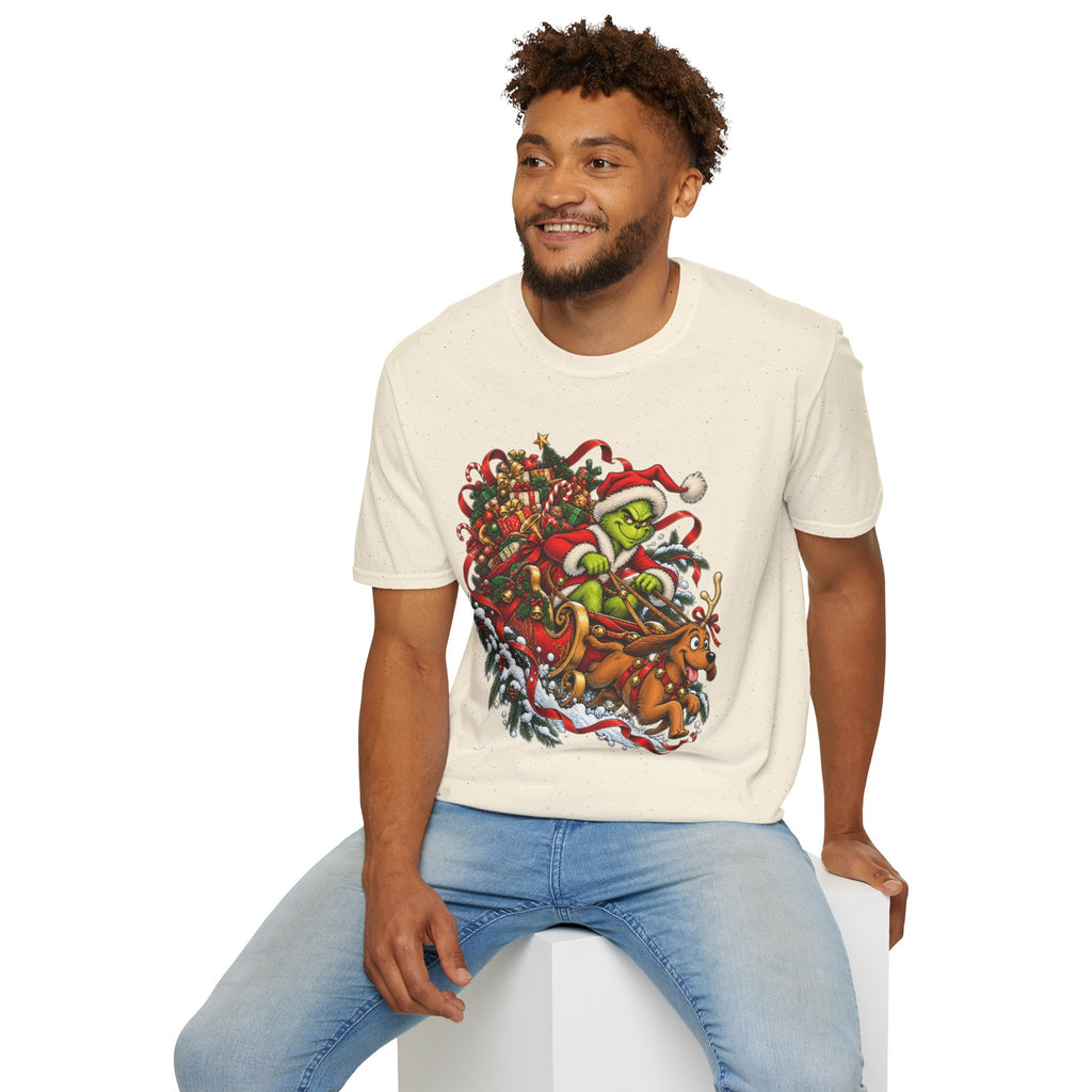 Grinch & Max Sleigh Ride | Funny Christmas T Shirt