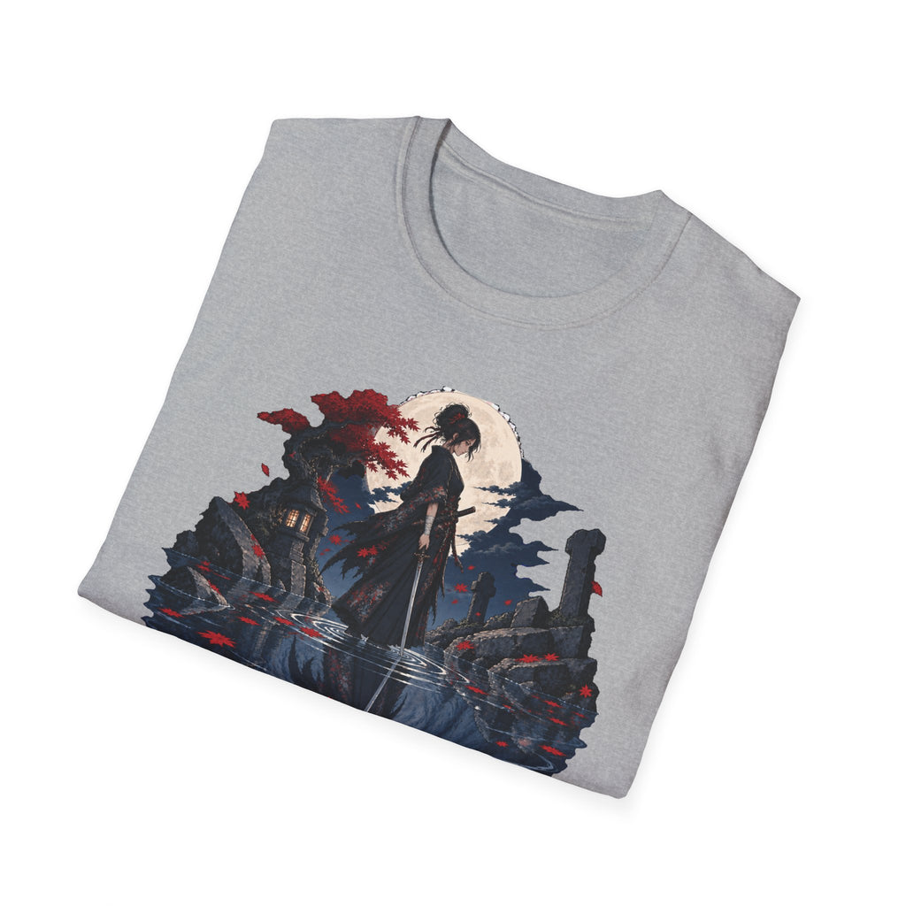 Reflection of a Monster | Moonlit Wolf Spirit T-Shirt | Samurai Silhouette Graphic Tee