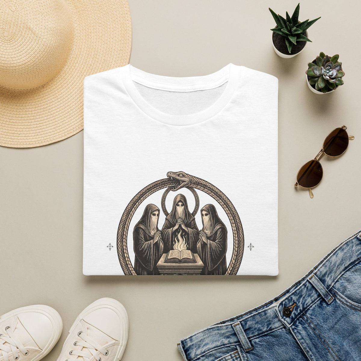 Ouroboros - T-Shirt, Gothic / Dark Fantasy Ourboros Design
