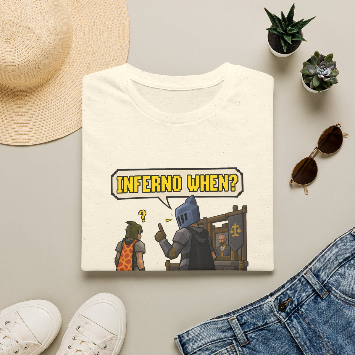 Inferno When? RuneScape Humor T-Shirt - Zuk KC Count Gaming Tee