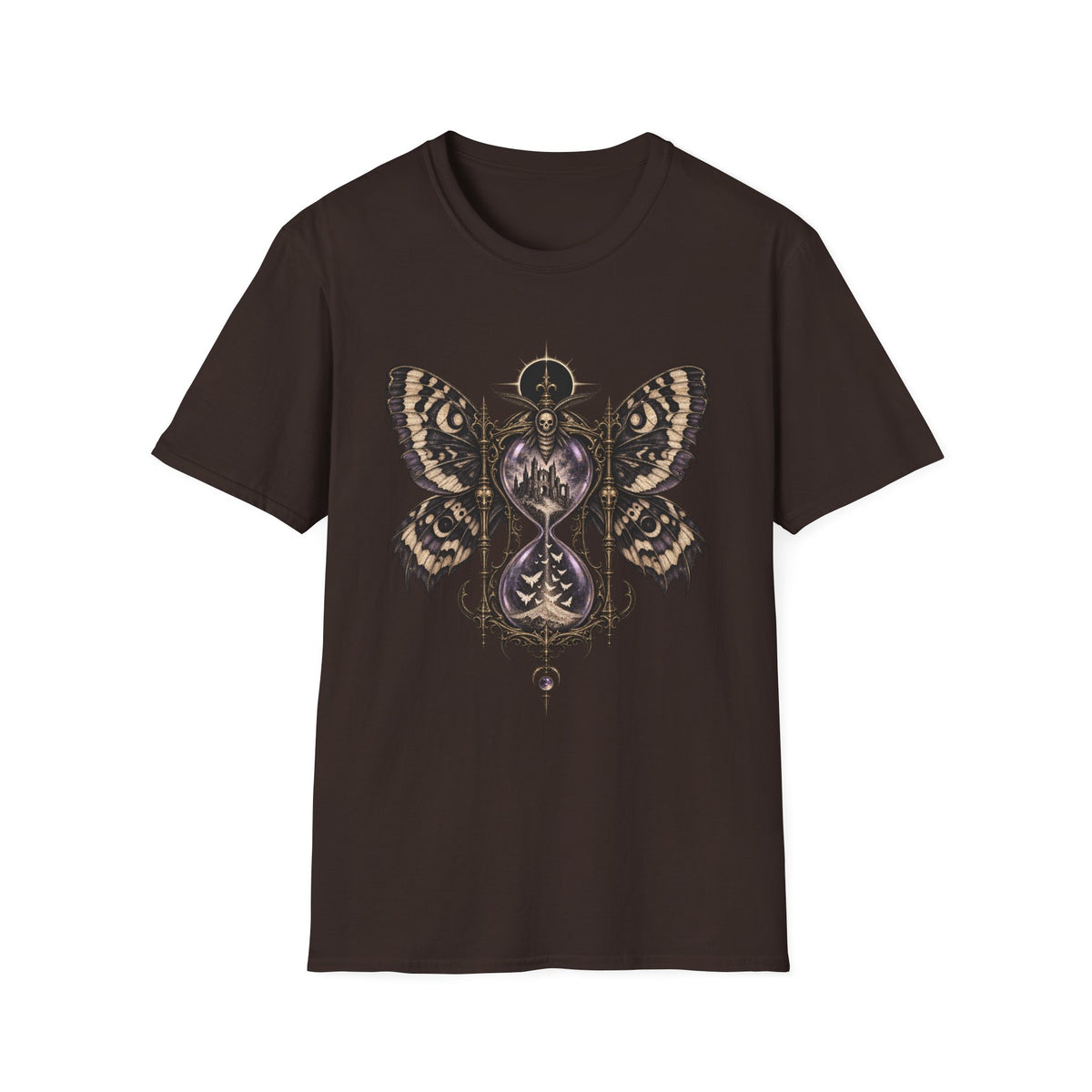 Death’s-Head Moth Hourglass T-Shirt Design | Gothic Memento Mori