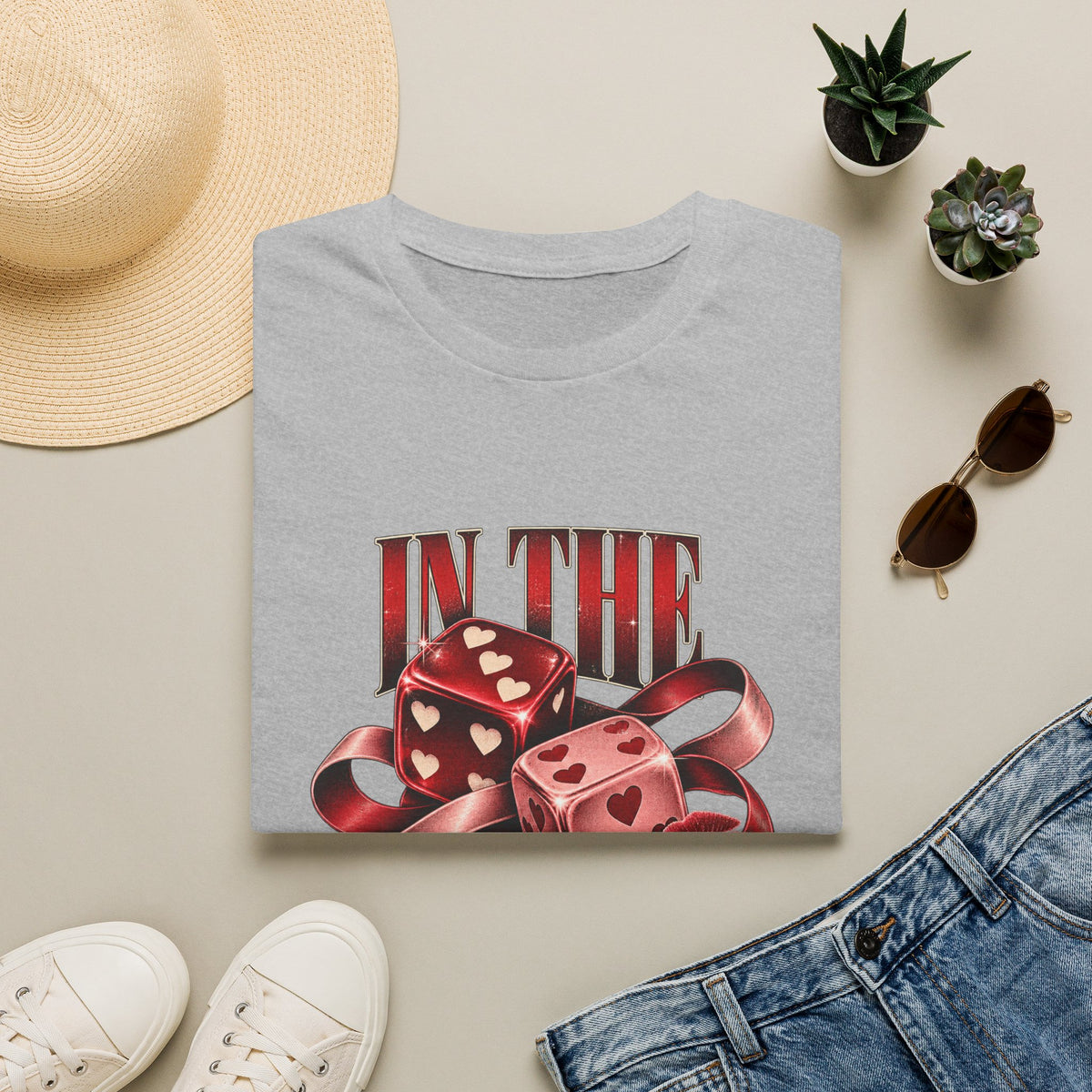 In The Middle | Sugababes | Retro Red Dice Graphic T Shirt