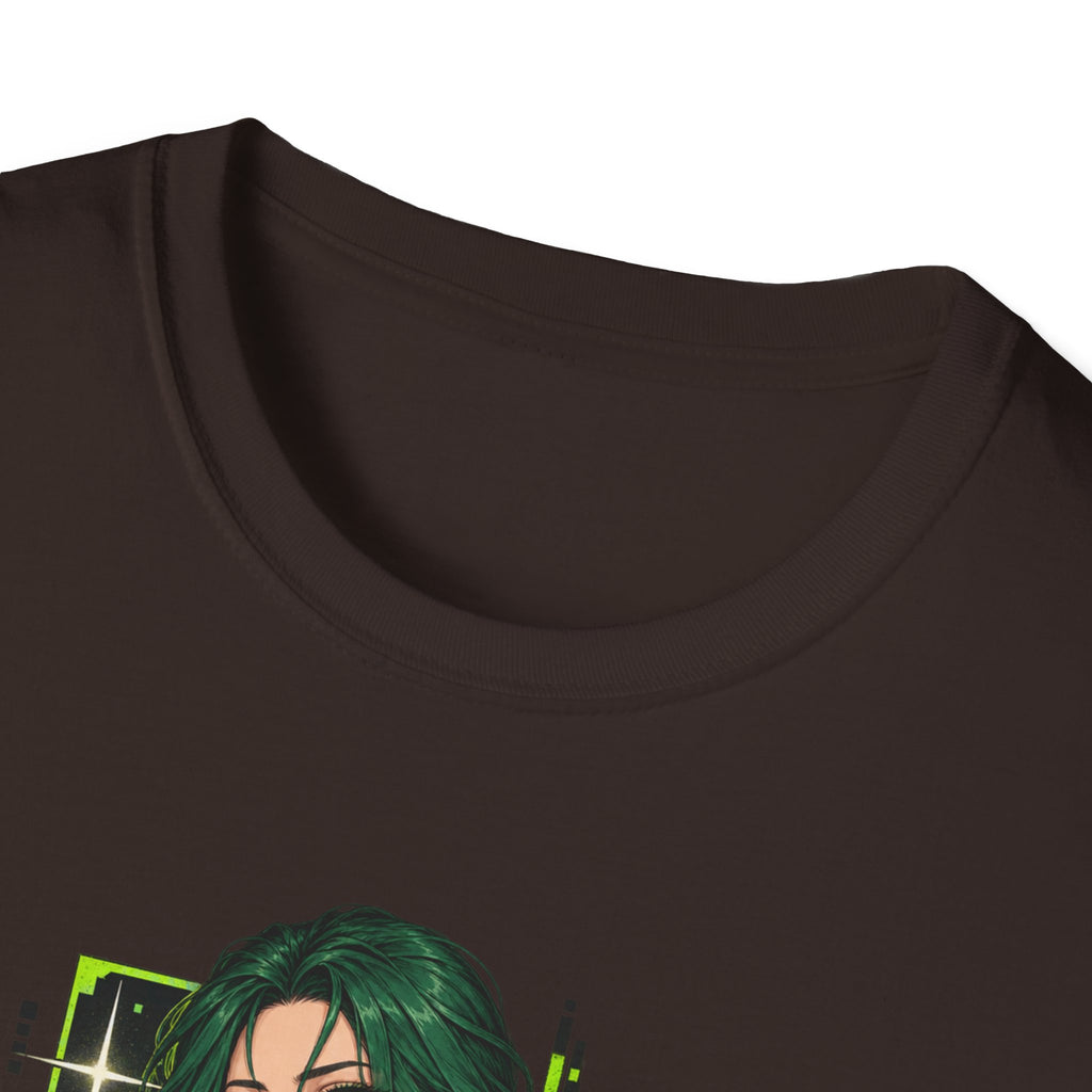 Jade | Anime Green-Haired Sexy Pin Up Girl Warrior Graphic Shirt
