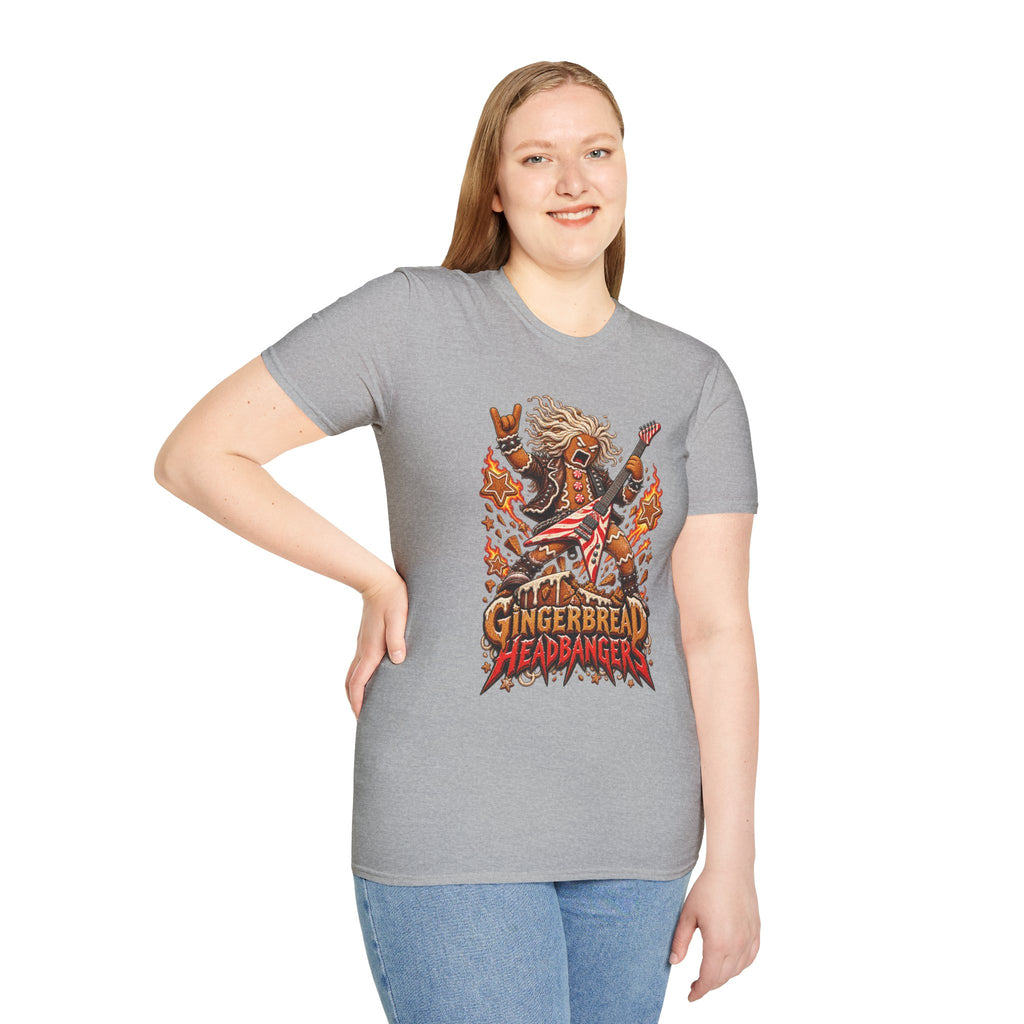 Gingerbread Headbangers | Christmas Funny Rock T-Shirt