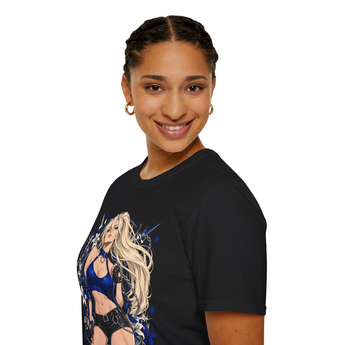 Electric Girl | Japanese Anime | Blonde Bombshell Pin Up Graphic Shirt