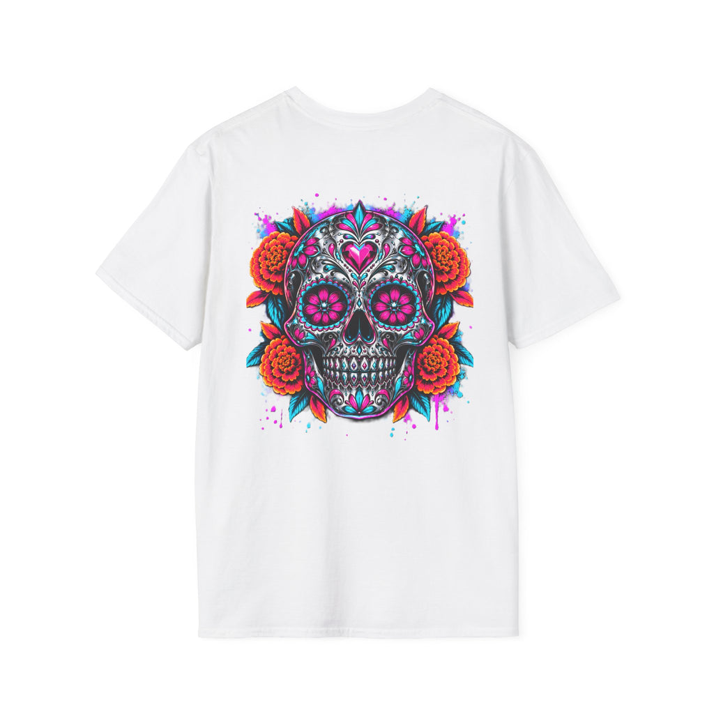 Sugar Skull | Colourful | Day of the Dead |  Floral Skull Tee