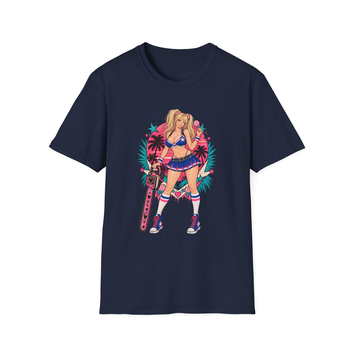 Juliet Starling | Sexy Pinup Beach Babe | Lollipop Chainsaw | Zombie Game T-Shirt