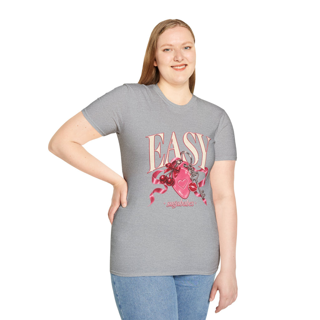 Sugababes | Easy Lockheart Pink Key & Heart Graphic T Shirt