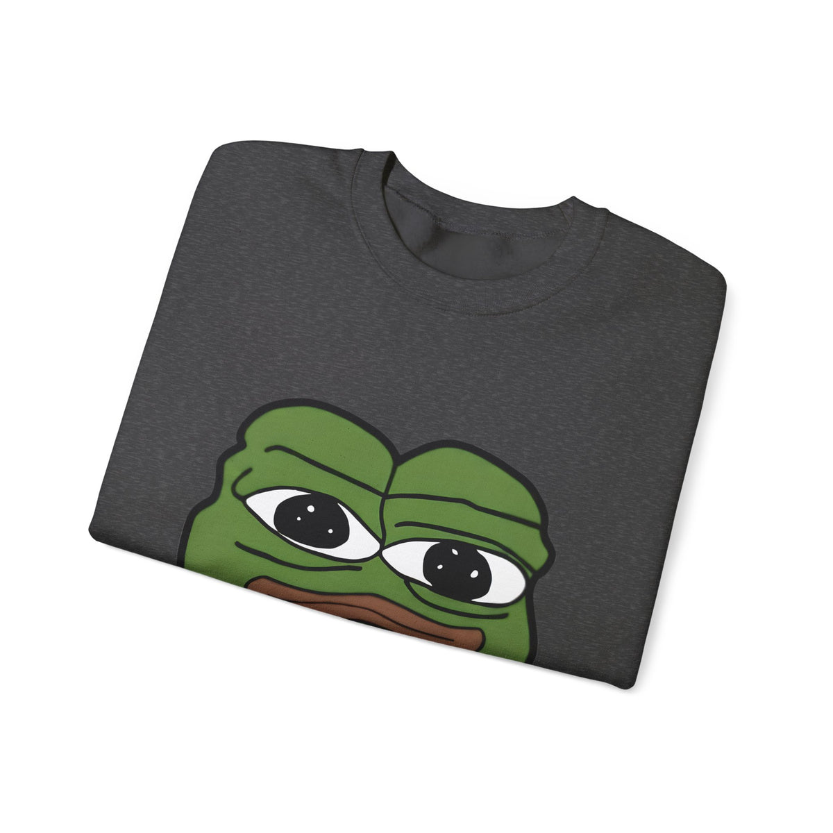 Pepe Frog Graphic Sweatshirt — Sad Frog Meme Crewneck