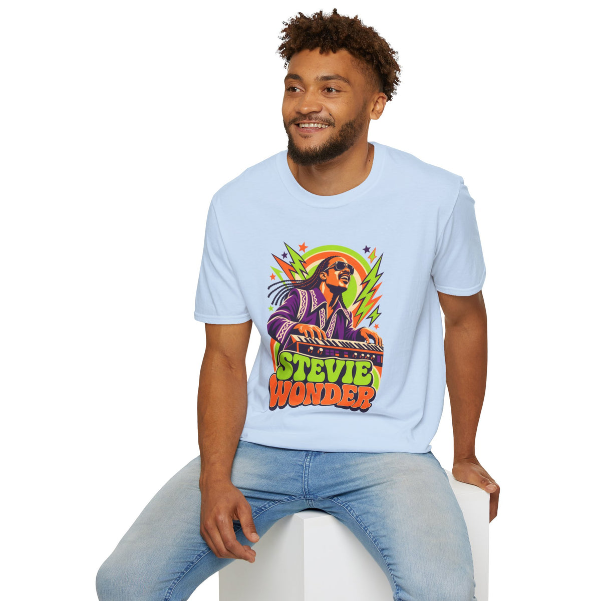 Retro Music Legend Stevie Wonder Graphic Tee