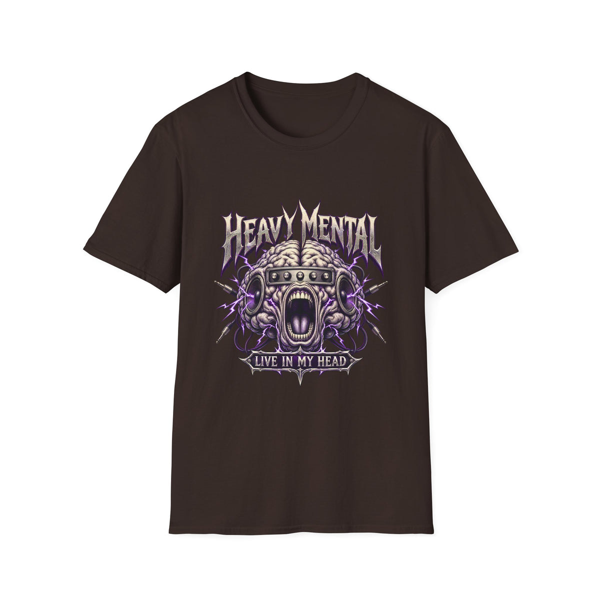 Heavy Mental T-Shirt | Live In My Head' Metal Graphic Tee