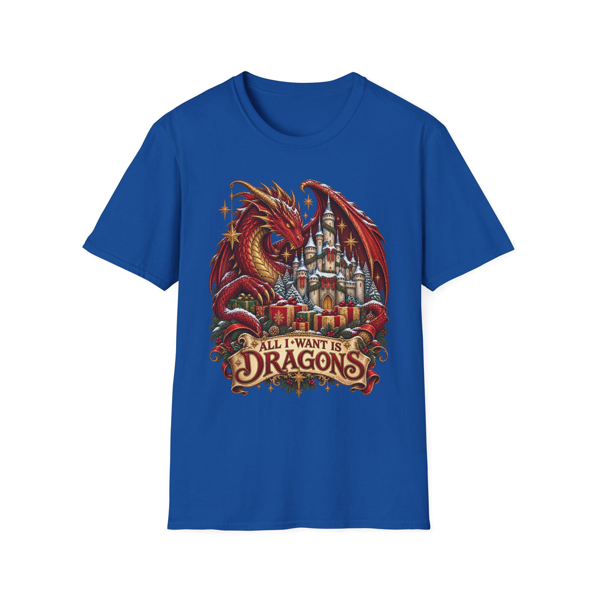 All I Want For Christmas | Dragon Castle T-Shirt