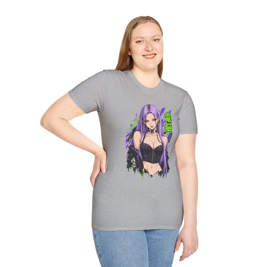 Violet | Anime Cyber Sexy Pin Up Girl T-Shirt