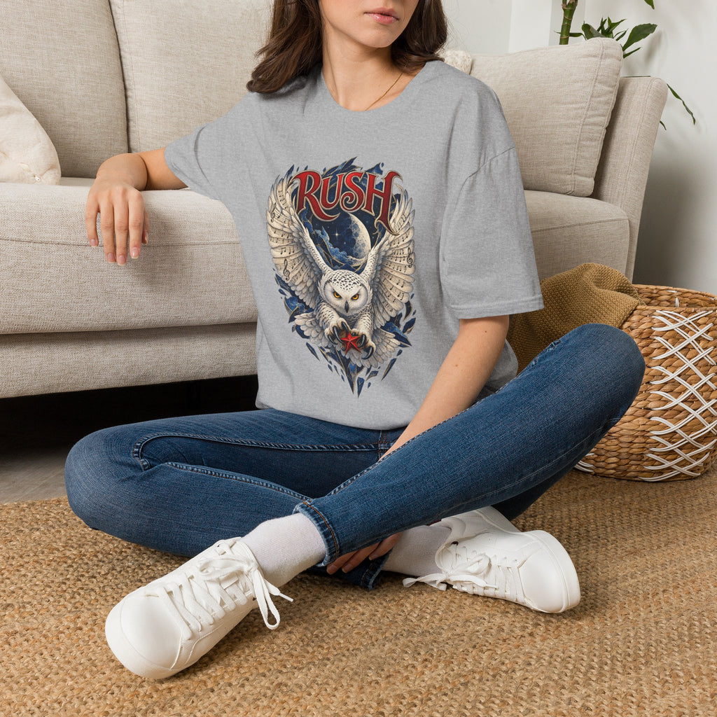 Rush | Fly by Night | Prog Rock | Owl Band Graphic T-Shirt