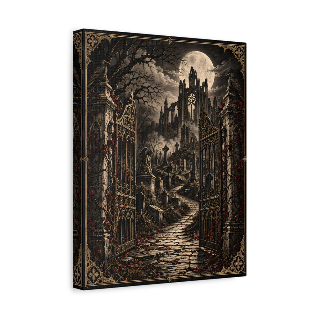 Canvas | Gothic Moonlit Cathedral | Occult Wall Art