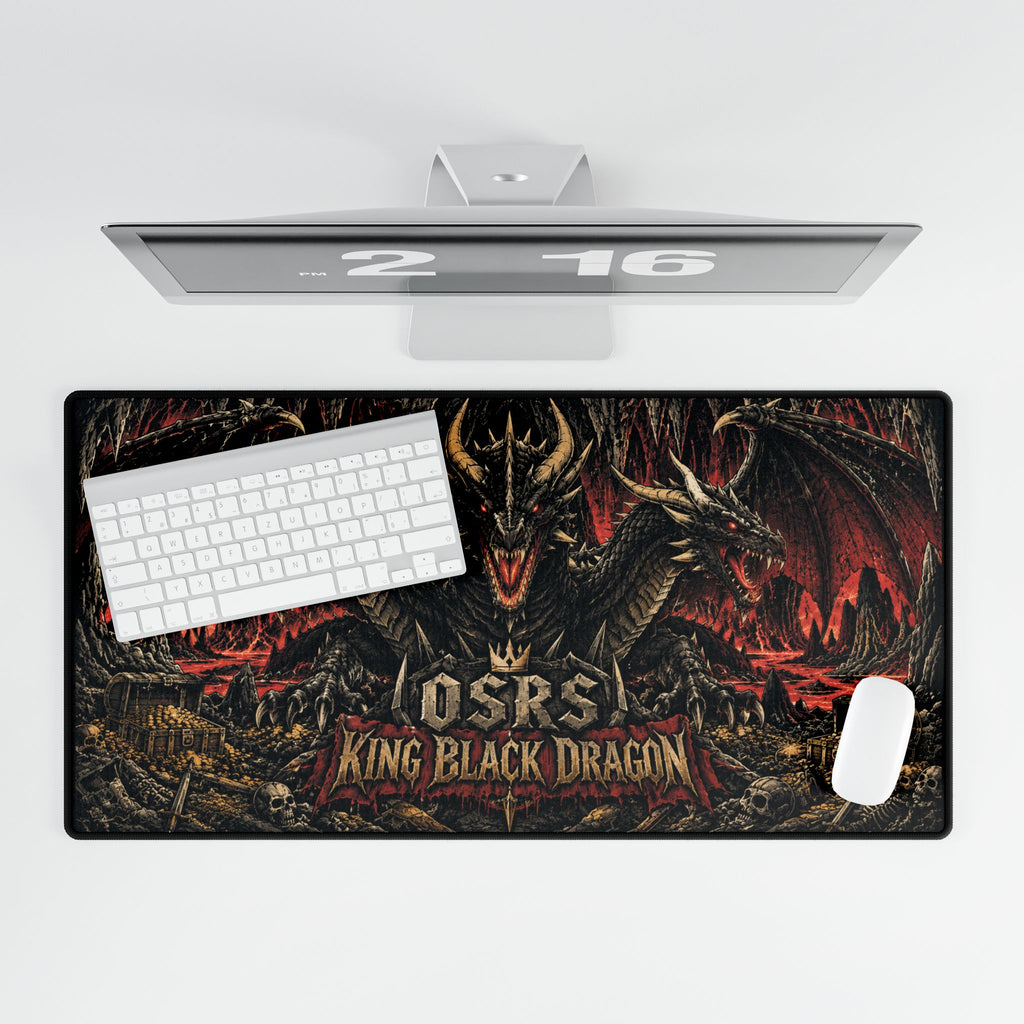 King Black Dragon | OSRS Inspired Dragon Battle XXL Mouse Pad