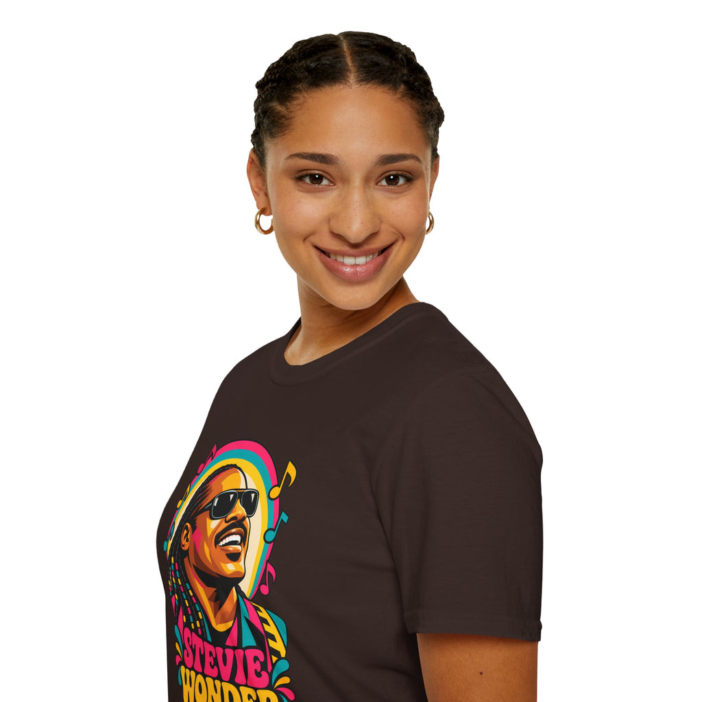 Stevie Wonder Life in Colour Music Legend Portrait T-Shirt