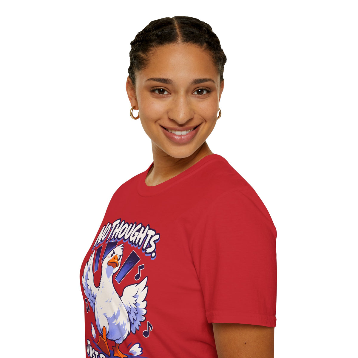 Cute Goose | No Thoughts, Just Boss Music T Shirt