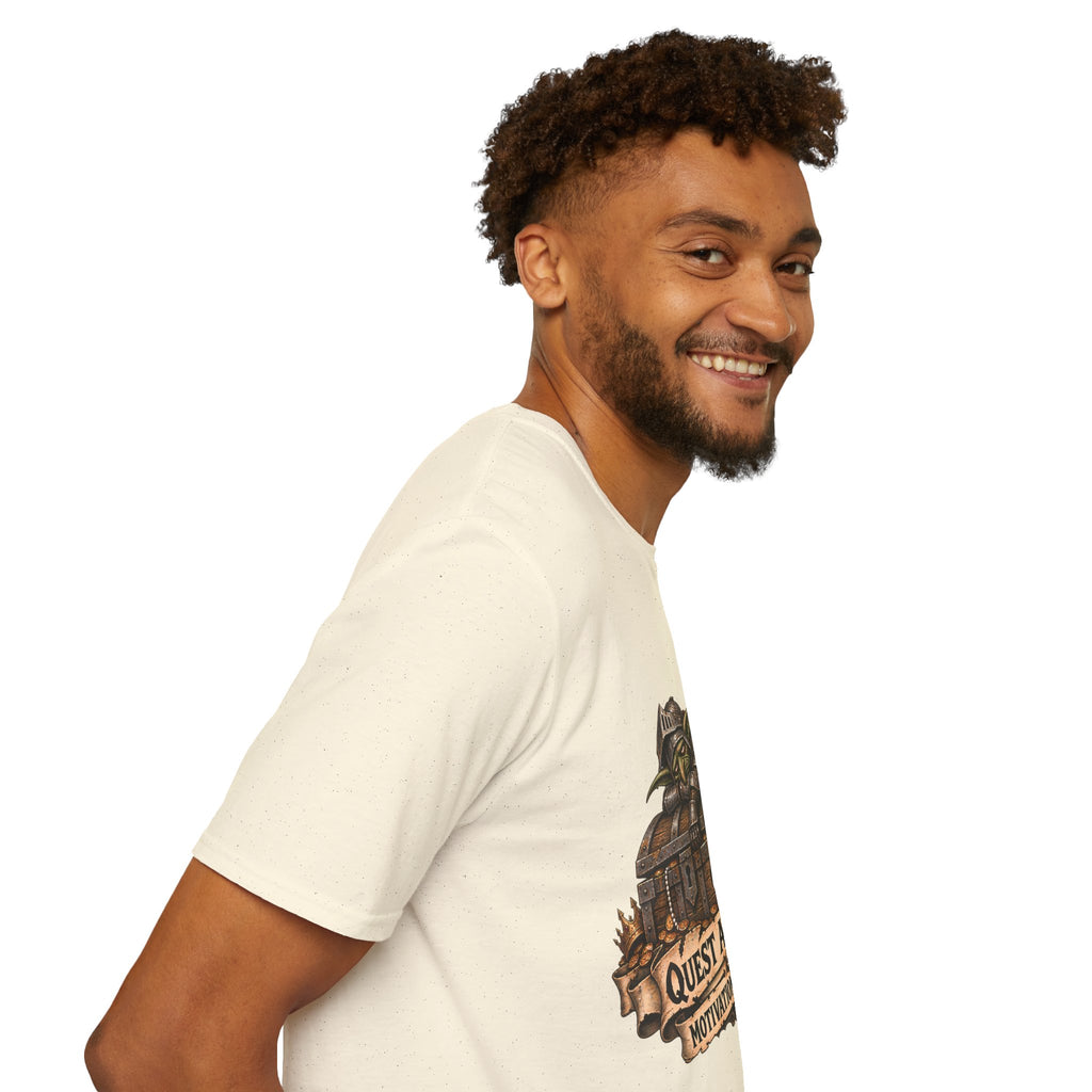 Quest Accepted T‑Shirt | Fantasy Gamer Tee (Motivation Not Found)