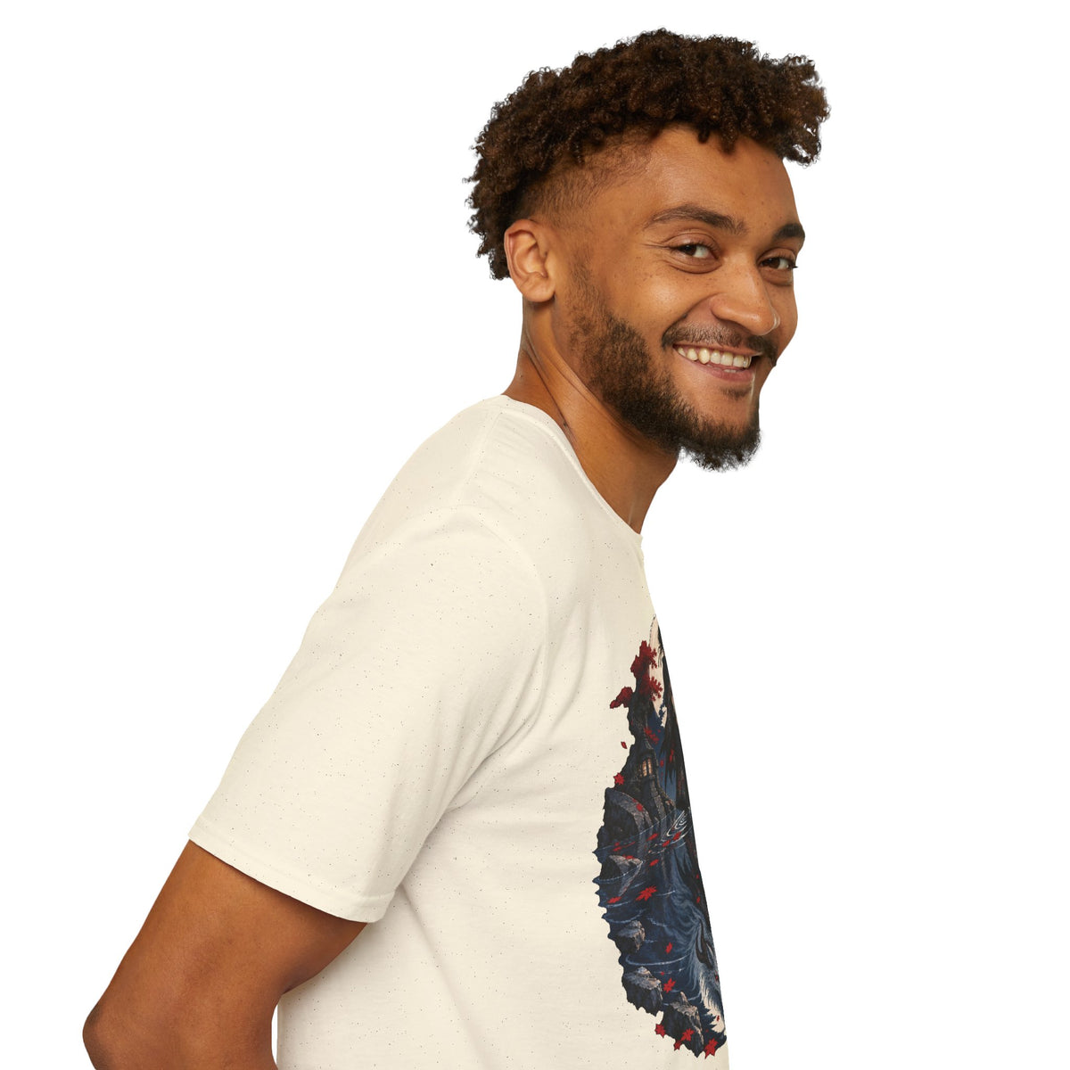 Reflection of a Monster | Moonlit Wolf Spirit T-Shirt | Samurai Silhouette Graphic Tee