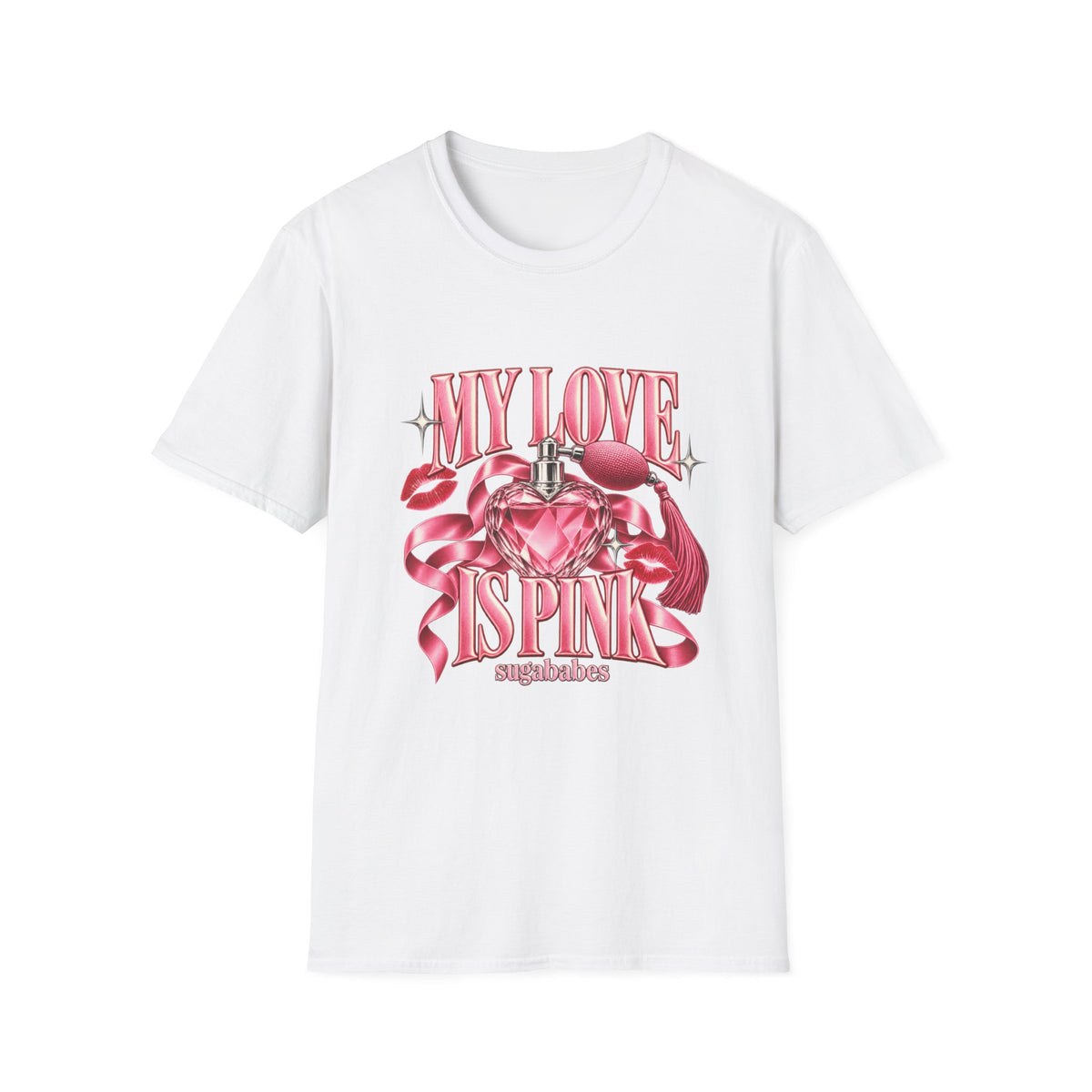 My Love Is Pink | Sugababes | Pink Heart Perfume Graphic T-Shirt