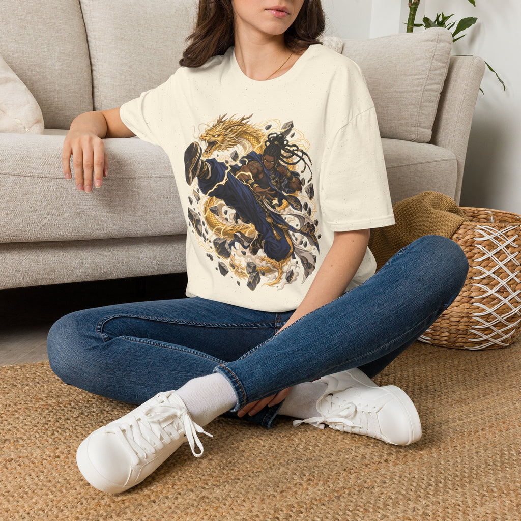 Golden Dragon | Ninja Dragon Kick | Martial Arts Warrior T Shirt
