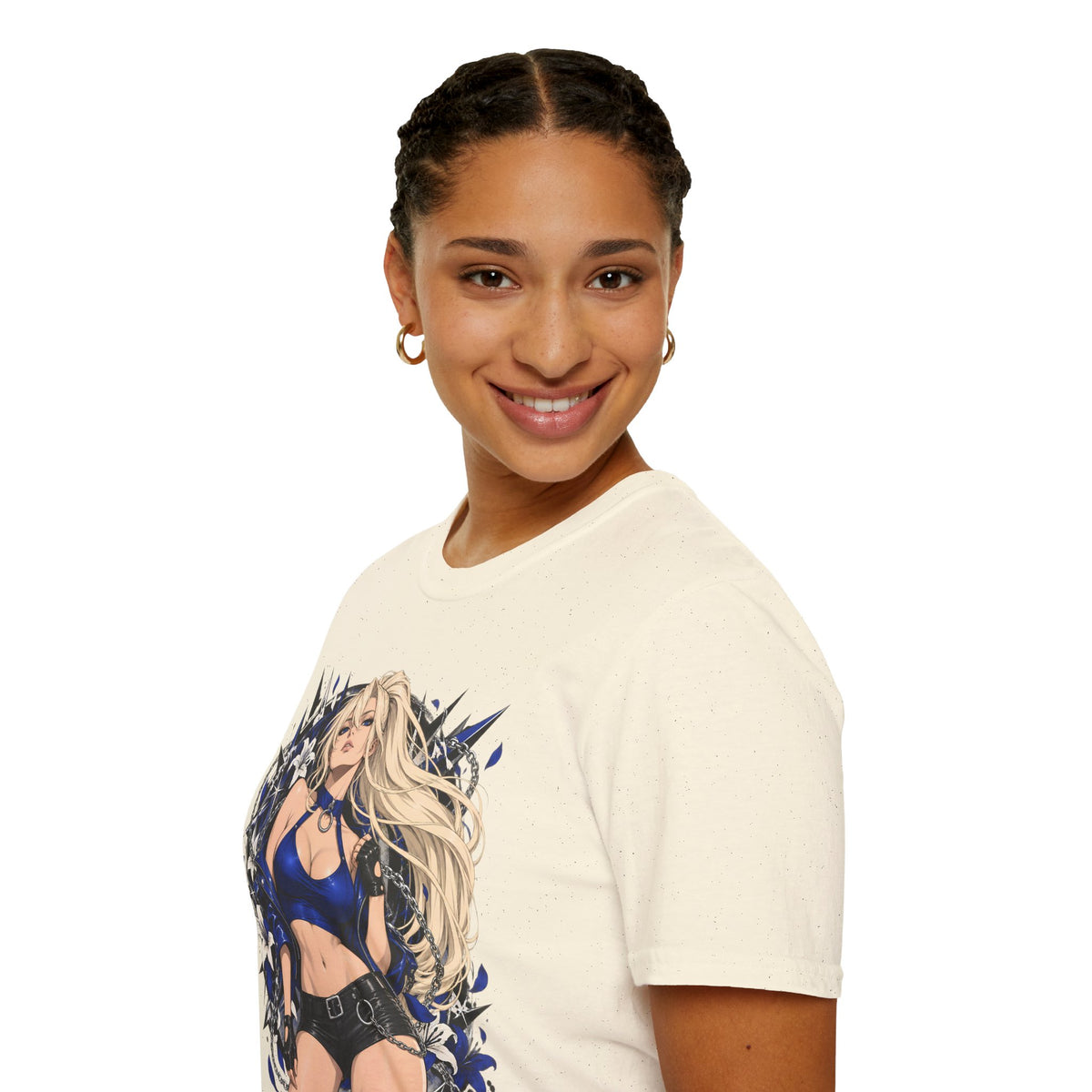 Electric Girl | Japanese Anime | Blonde Bombshell Pin Up Graphic Shirt
