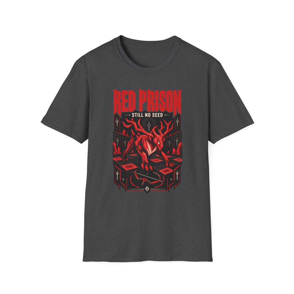 Red Prison OSRS Runescape Inspired T-Shirt - 'Still No Seed' Graphic Tee
