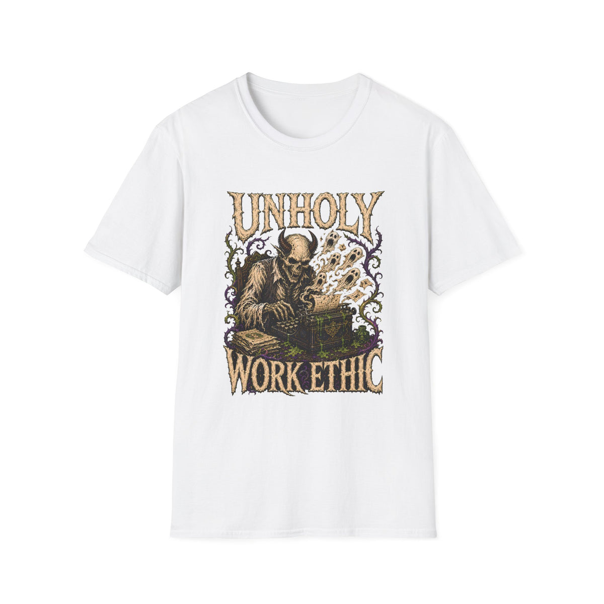 Unholy Work Ethic Work Demon T-Shirt - Dark Graphic Motivational Tee