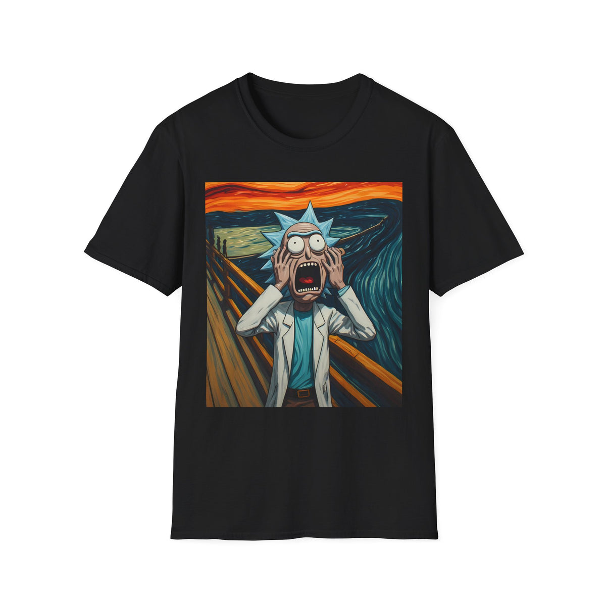 Rick Scream Tee — Rick and Morty Parody of The Scream T-Shirt