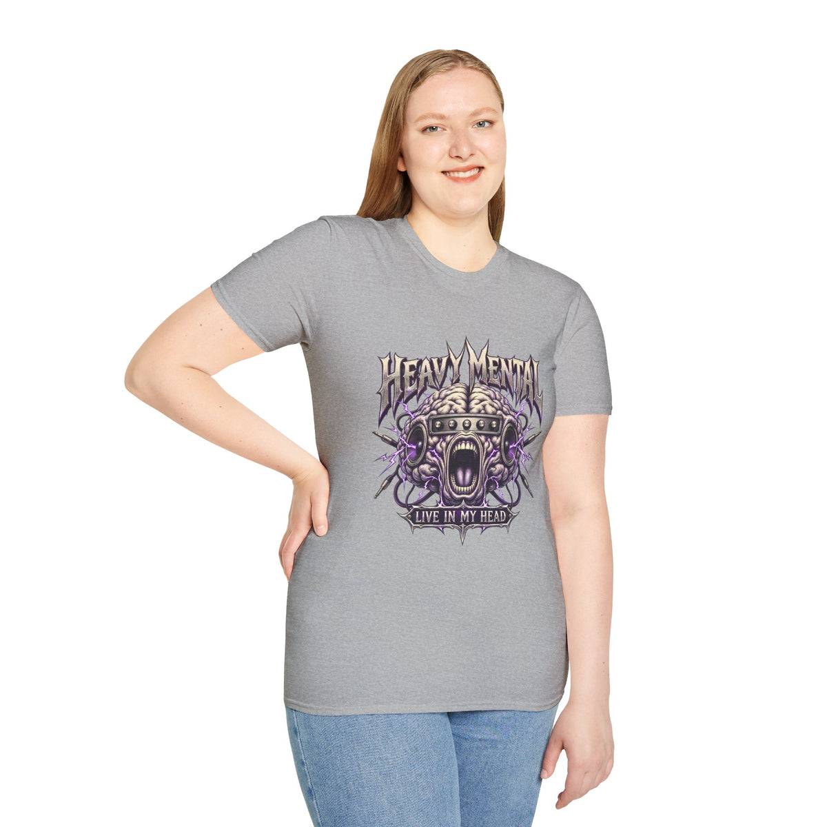 Heavy Mental T-Shirt | Live In My Head' Metal Graphic Tee