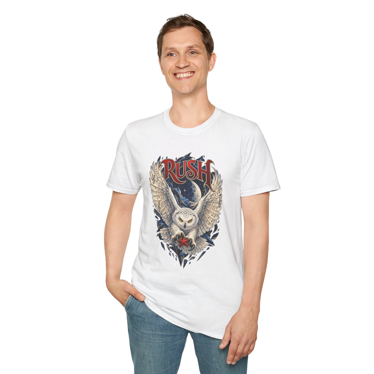 Rush | Fly by Night | Prog Rock | Owl Band Graphic T-Shirt