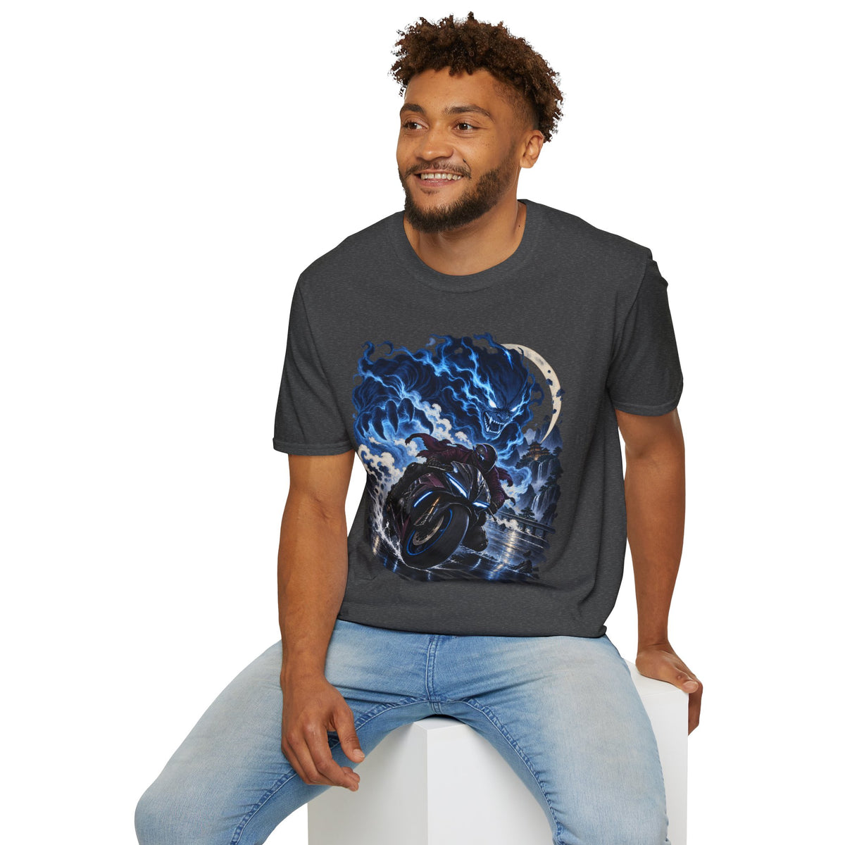 Demon of the Storm | Night Rider | Japanese Urban Motorcycle Tee