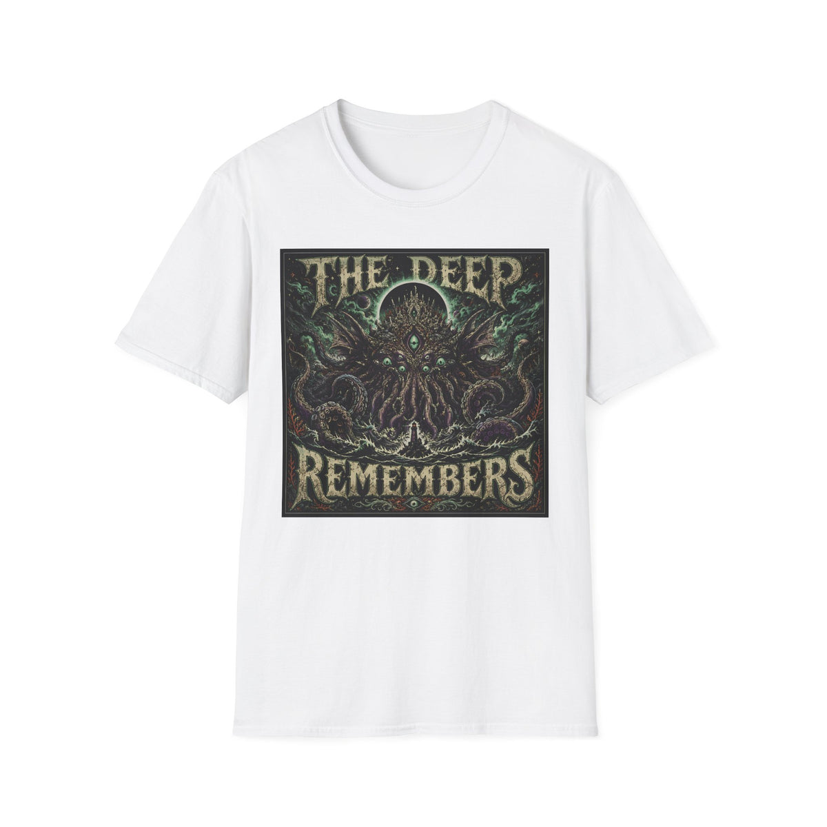 The Deep Remembers T‑Shirt — Cthulhu/Deep Sea Mythos Graphic Tee