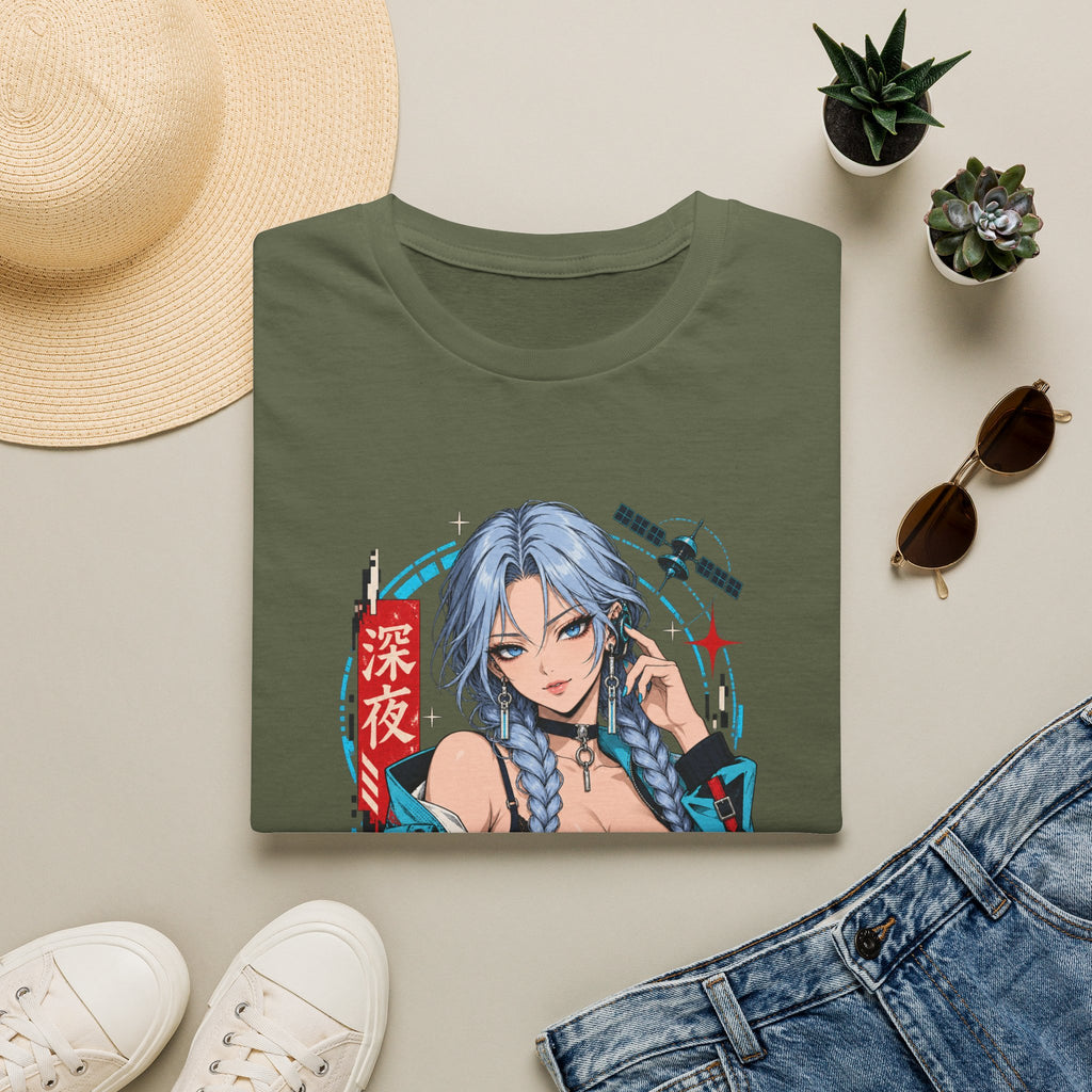 Ice | Sexy Anime Cyber Pin Up Girl Graphic T-Shirt