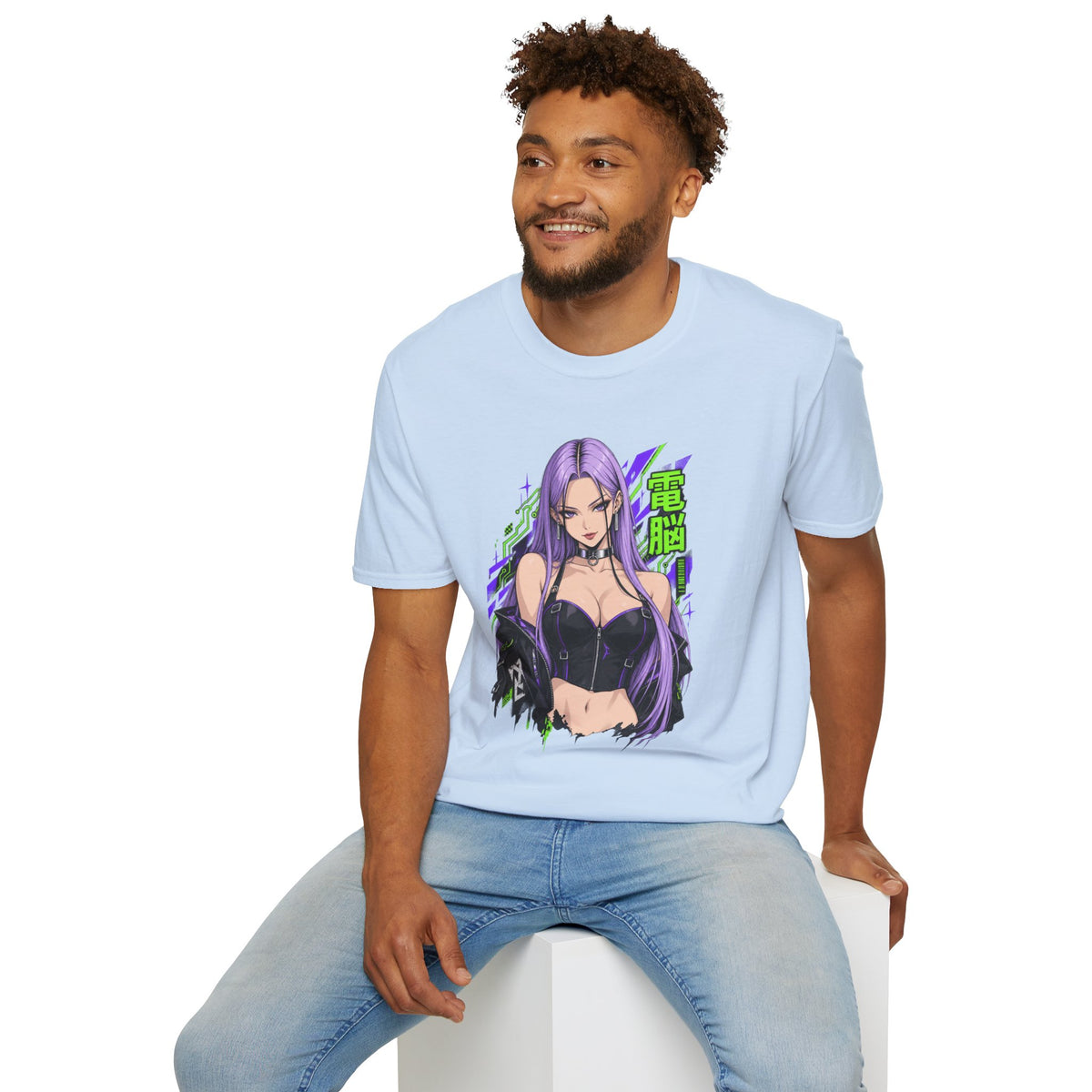 Violet | Anime Cyber Sexy Pin Up Girl T-Shirt