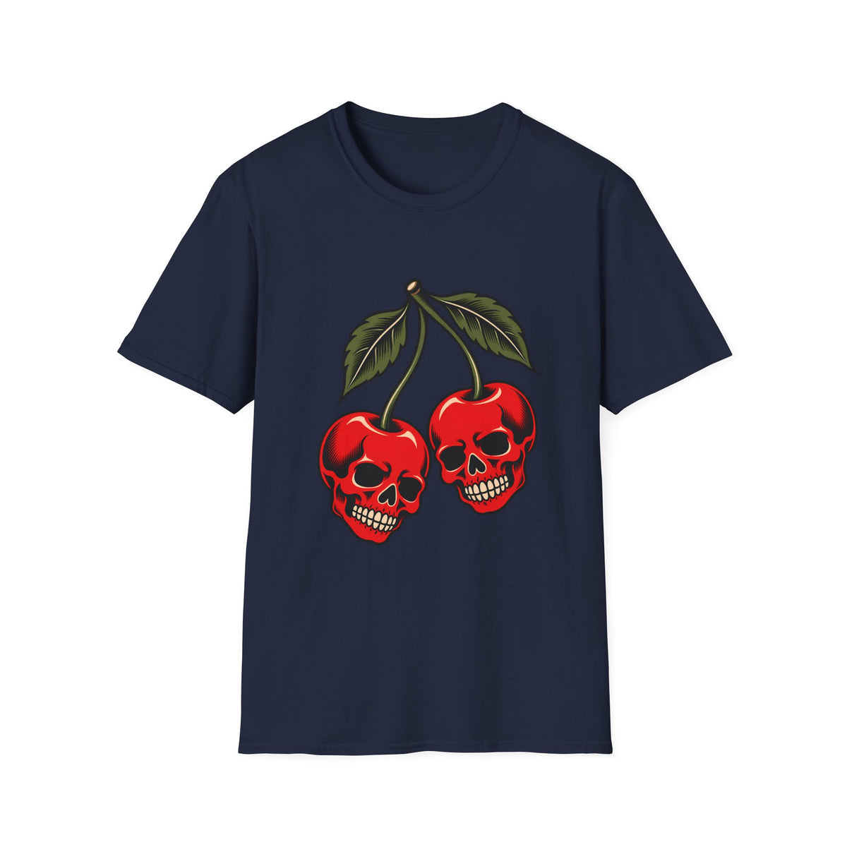 Skull Cherries | Tattoo Style | Gothic Cherry Graphic Tee