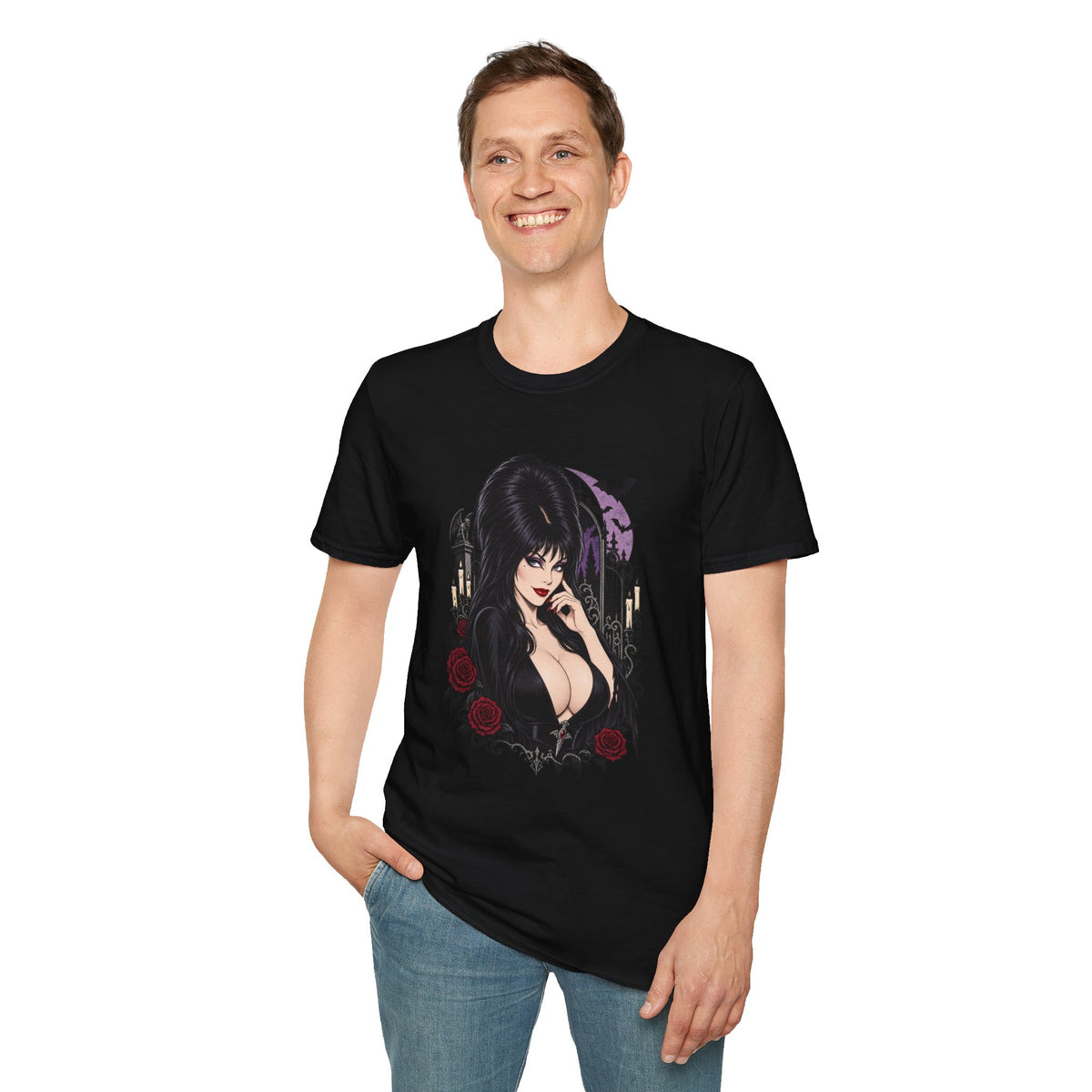 Elvira | Mistress of the Dark | Gothic Vampyress Pinup Girl | Sexy Halloween T-Shirt