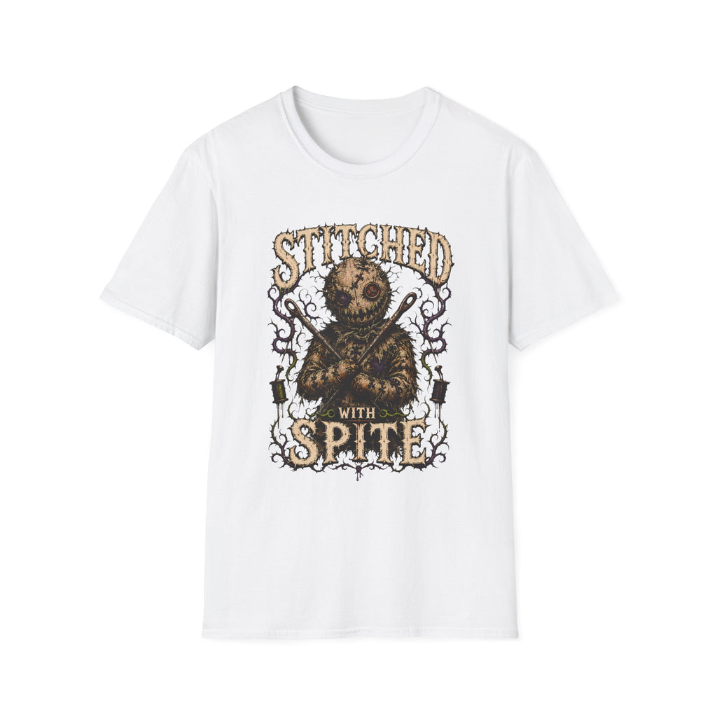 Stitched With Spite Knitting / Crochet T-Shirt - Gothic Voodoo Patchwork Tee