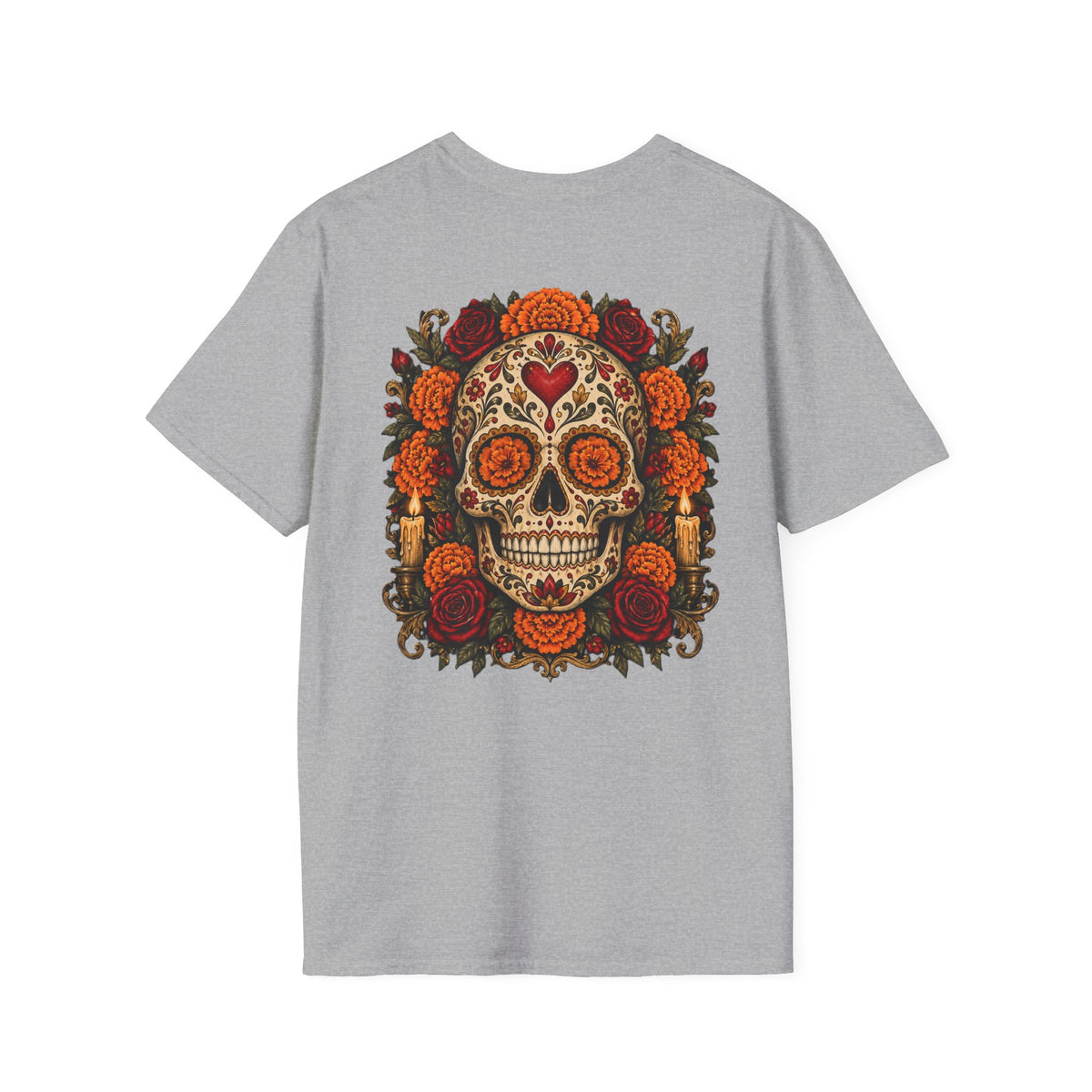 Sugar Skull | Day of the Dead | Floral Skull Graphic Tee